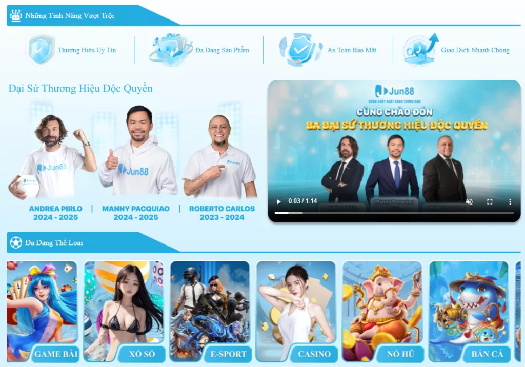 Jun88 🎖️Trang Chủ Jun88.com - Link Jun88 Phiên Bản 2 Giao diện đẹp mắt, sáng tạo, trực quan tại nhà cái